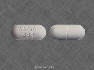 WATSON 387 Pill White Oval 18mm - Pill Identifier